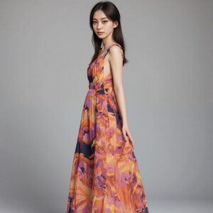 NWT Women's True Destinations Side Cutout Maxi Dress Sz XL